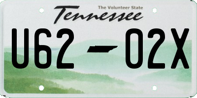 TN license plate U6202X