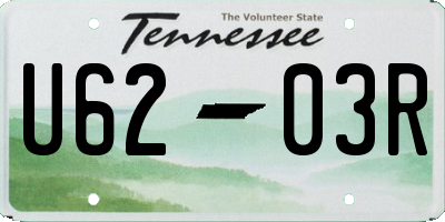 TN license plate U6203R