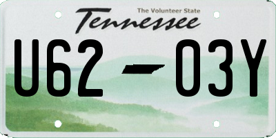 TN license plate U6203Y