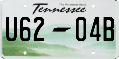 TN license plate U6204B