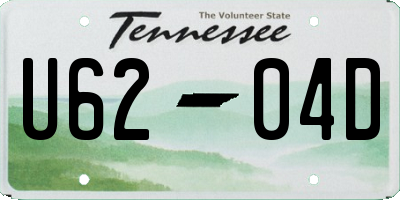 TN license plate U6204D