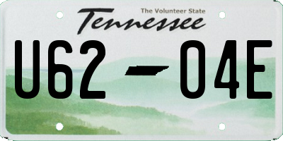 TN license plate U6204E