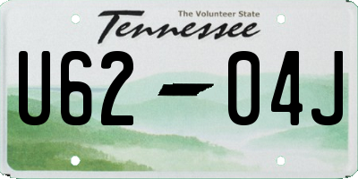 TN license plate U6204J