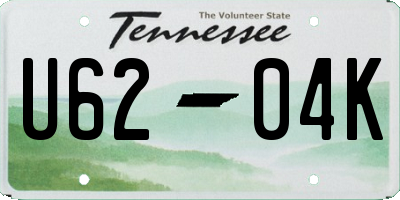 TN license plate U6204K