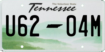 TN license plate U6204M