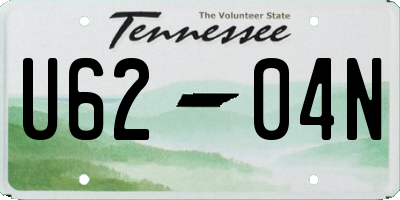 TN license plate U6204N