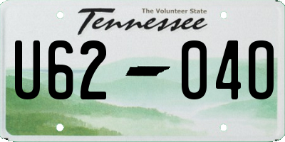 TN license plate U6204O