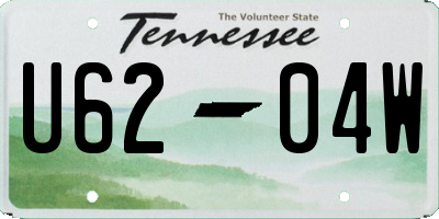 TN license plate U6204W