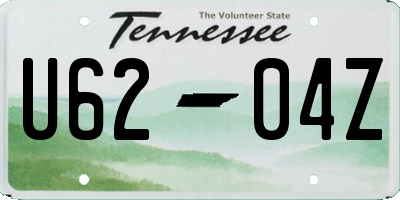 TN license plate U6204Z