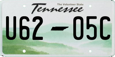 TN license plate U6205C