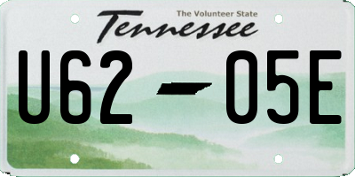 TN license plate U6205E