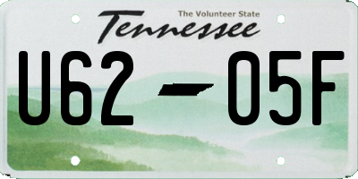 TN license plate U6205F