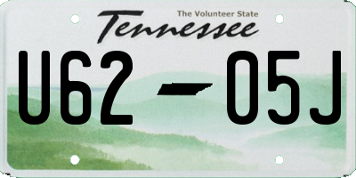 TN license plate U6205J