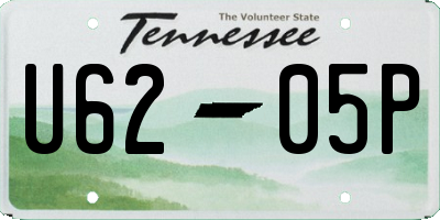 TN license plate U6205P