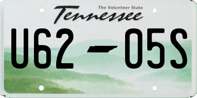 TN license plate U6205S