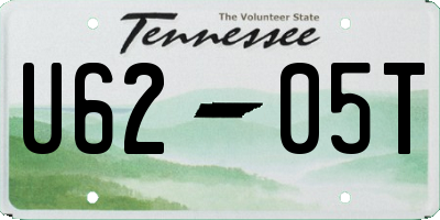 TN license plate U6205T