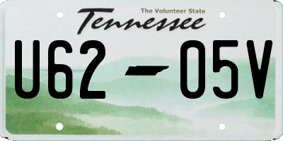 TN license plate U6205V