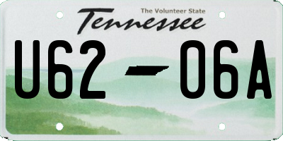 TN license plate U6206A