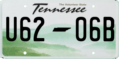 TN license plate U6206B