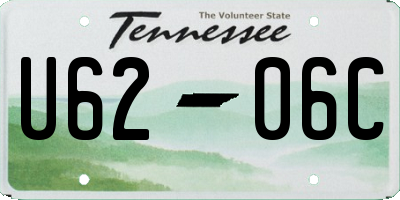 TN license plate U6206C