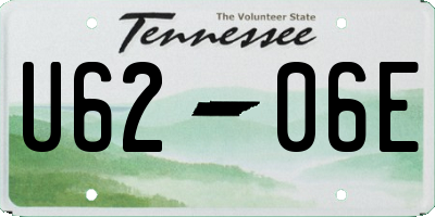 TN license plate U6206E