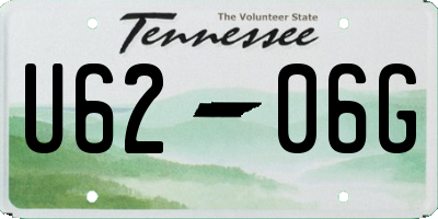 TN license plate U6206G