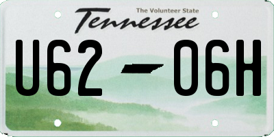 TN license plate U6206H