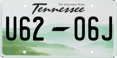 TN license plate U6206J