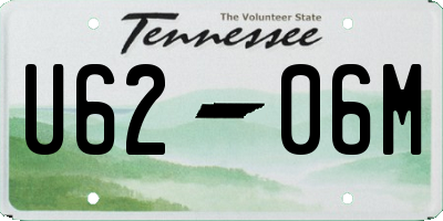 TN license plate U6206M