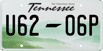 TN license plate U6206P
