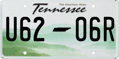 TN license plate U6206R