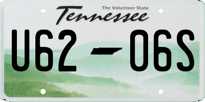 TN license plate U6206S