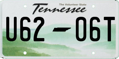 TN license plate U6206T