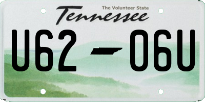 TN license plate U6206U