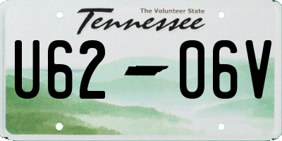 TN license plate U6206V