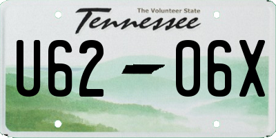 TN license plate U6206X
