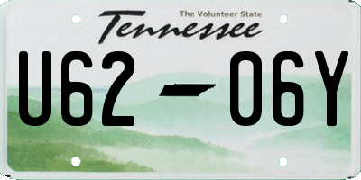 TN license plate U6206Y