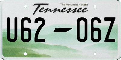TN license plate U6206Z