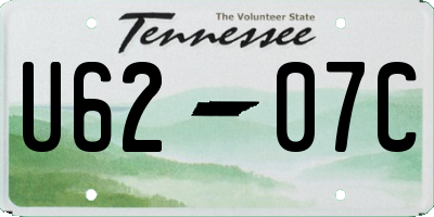 TN license plate U6207C