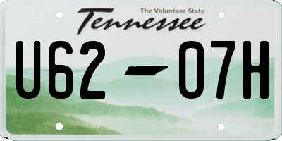 TN license plate U6207H