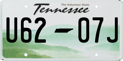 TN license plate U6207J