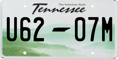 TN license plate U6207M