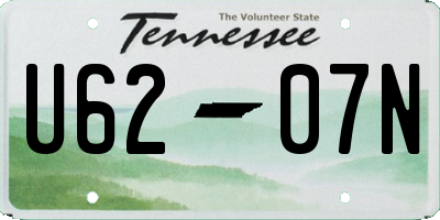TN license plate U6207N