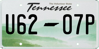 TN license plate U6207P