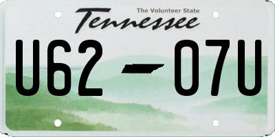 TN license plate U6207U