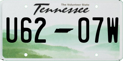 TN license plate U6207W