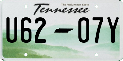 TN license plate U6207Y