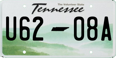 TN license plate U6208A