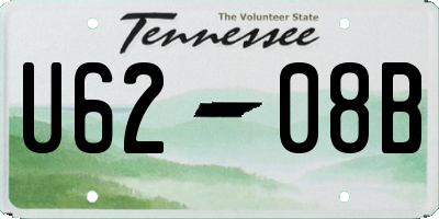 TN license plate U6208B