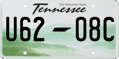 TN license plate U6208C